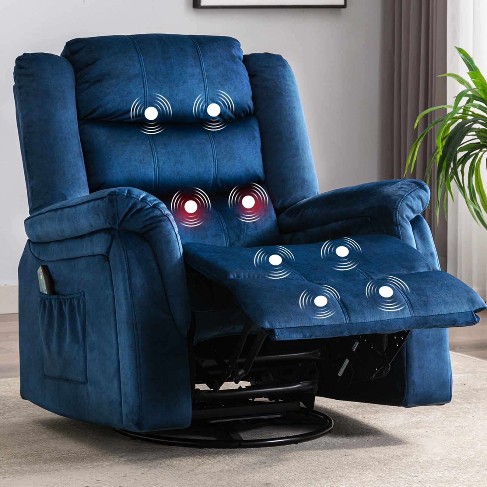 blue recliner chair