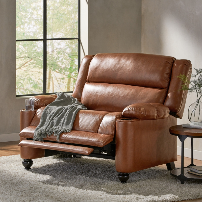 oversized leather recliner