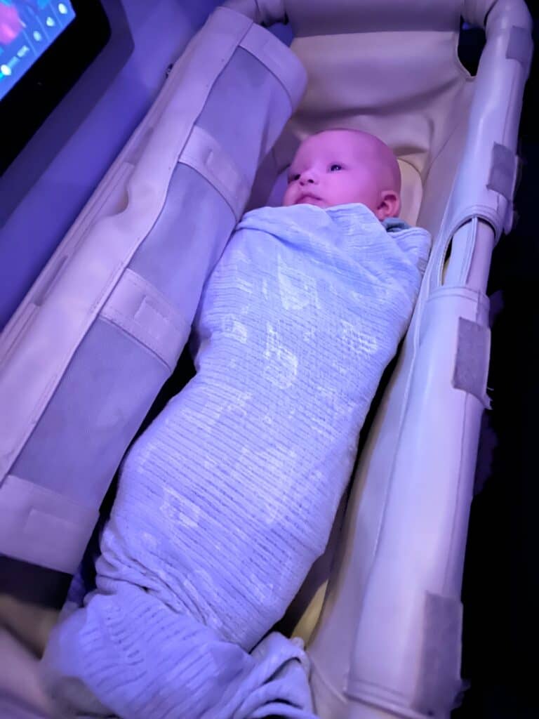 bassinet on airplane