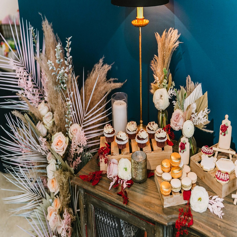 boho baby shower table decor