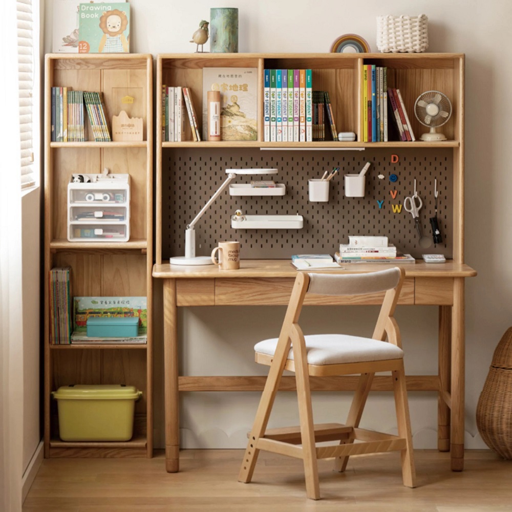 kids desk with bookshelf
