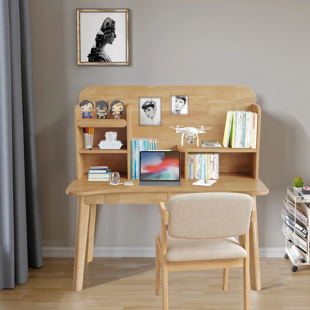 kids desk with bookshelf
