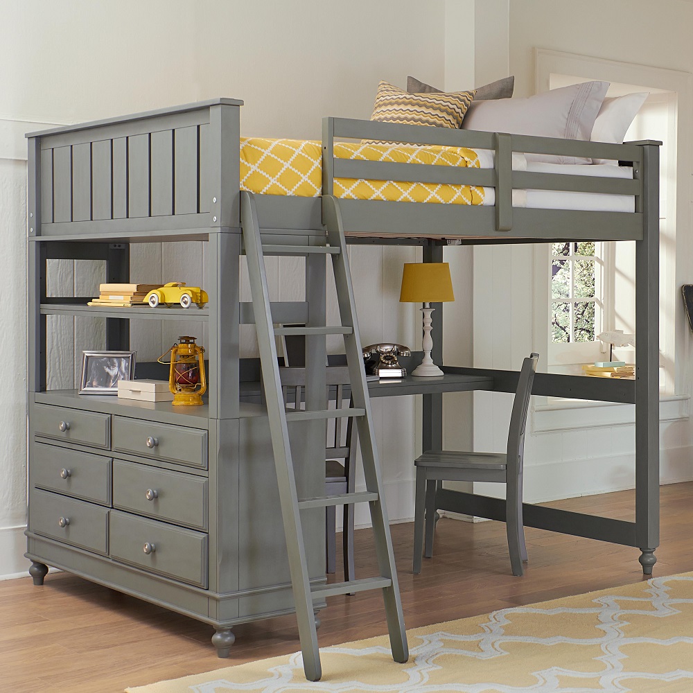 kids loft bed with desk