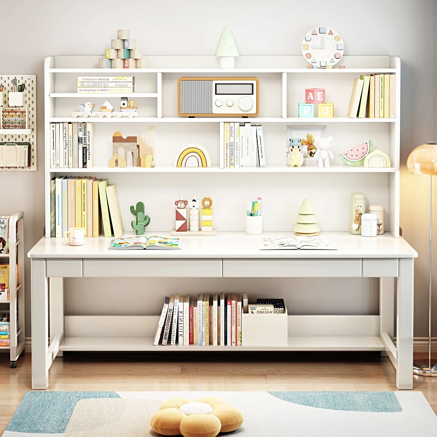 kids desk with shelves
