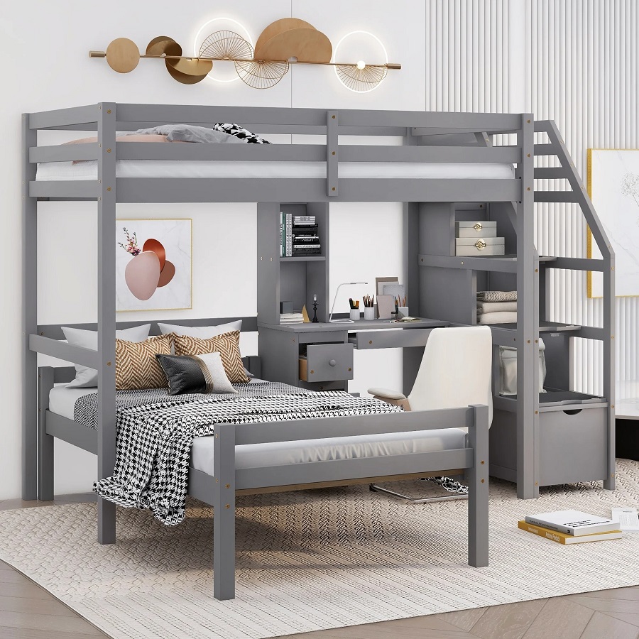 kids loft beds with desk
