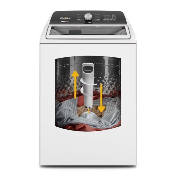 whirlpool washer with removable agitator