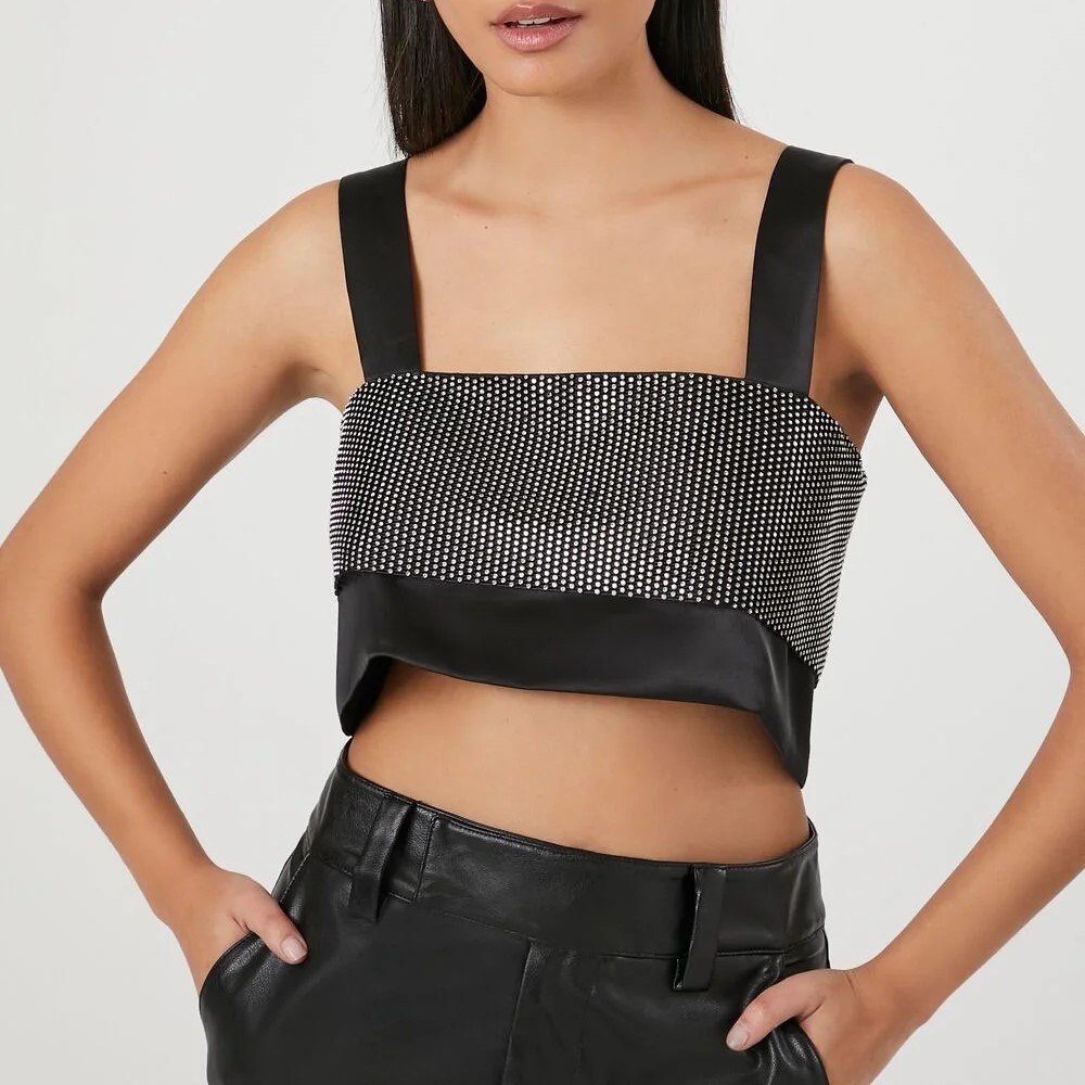 rhinestone crop top
